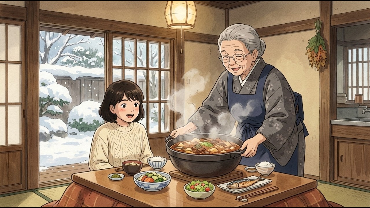 Cooking Warm Stew in a Blizzard ❄️. #japaneseslowlife #cozyanime #winterambience #animefood