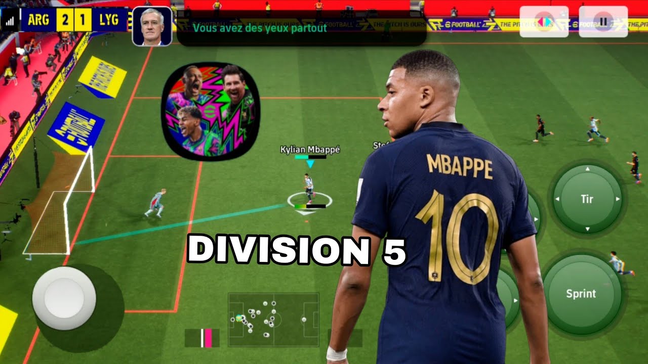 EFOOTBALL PES 2026 MOBILE GAMEPLAY DIVISION 5 MA PREMIER MATCH EN LIGNE EN DIVISION 5 AVEC MBAPPE 