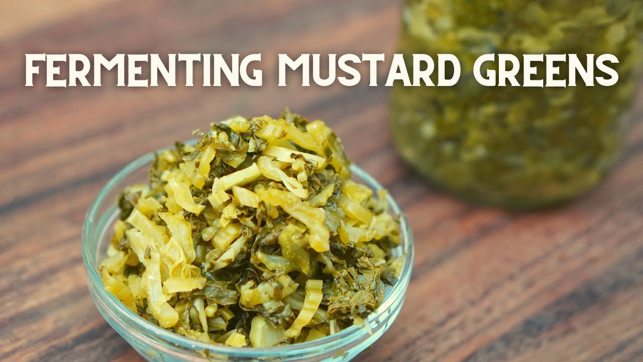 Blanching to ferment mustard greens 雪裏蕻酸菜， 原來可以這麽做