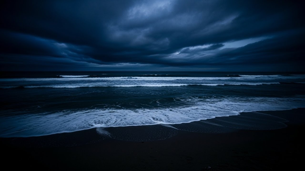 Calm Bedtime: Night Ocean Sounds 🌙