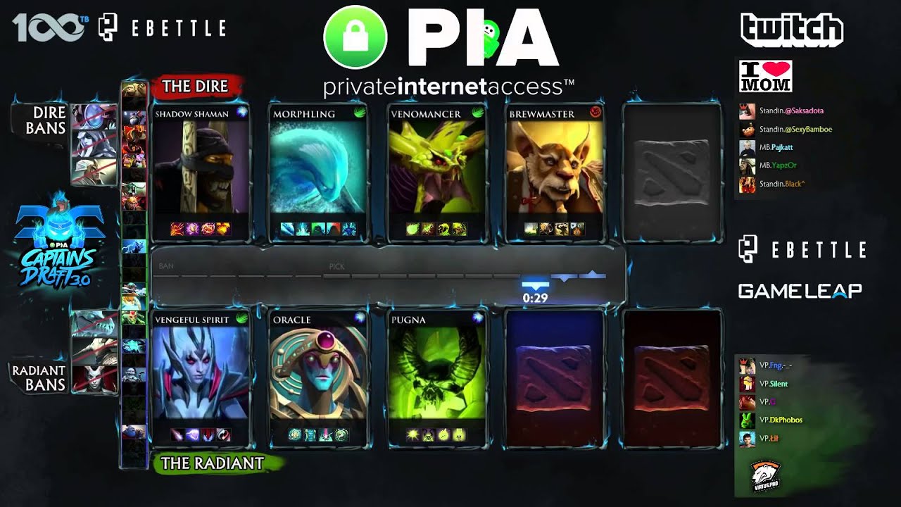 Virtus.pro vs Mama's Boys (BO3) - Game 2 - PIA Captain's Draft 3.0 Playoffs