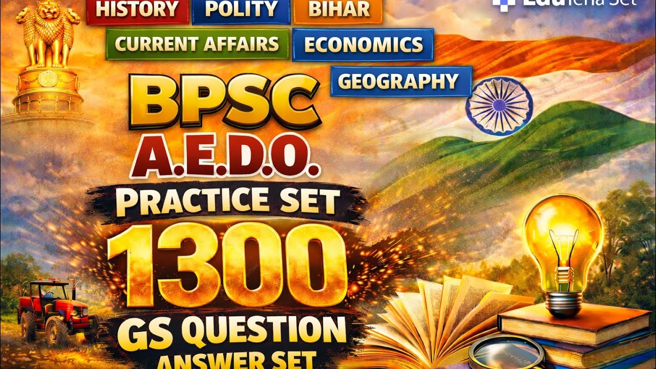 BPSC AEDO PRACTICE SET 3 VOL.2|#EDU-TERIA #aedo #practice #bpsc #important #testseries #test #bihar 