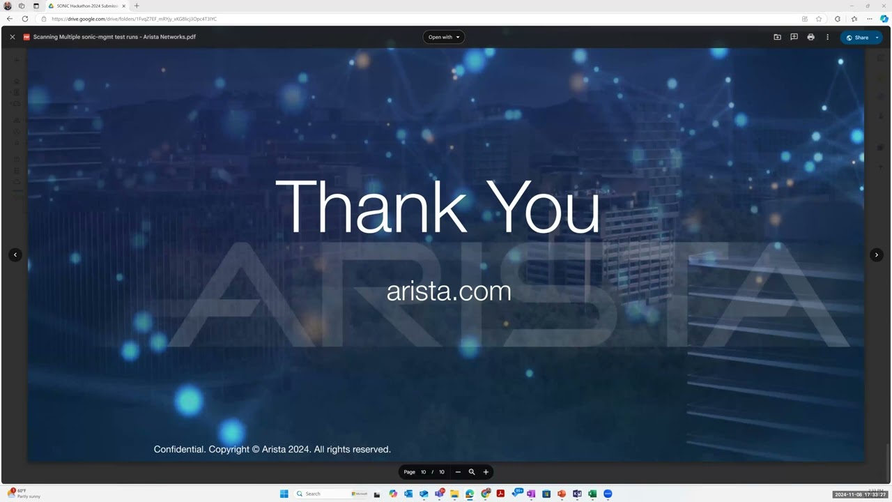 2024 SONiC Hackathon presentation: Team 8 presentation from Arista