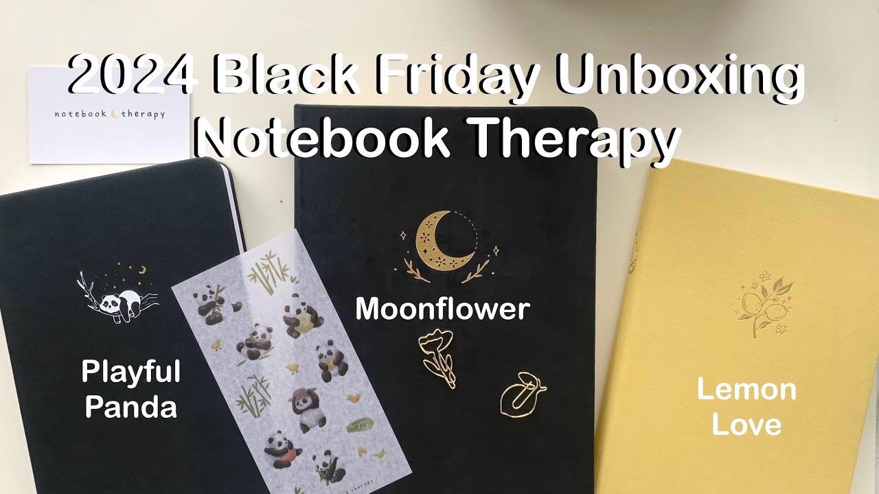 Unboxing Notebook Therapy | Playful Panda, Lemon Love, B5 Moonflower