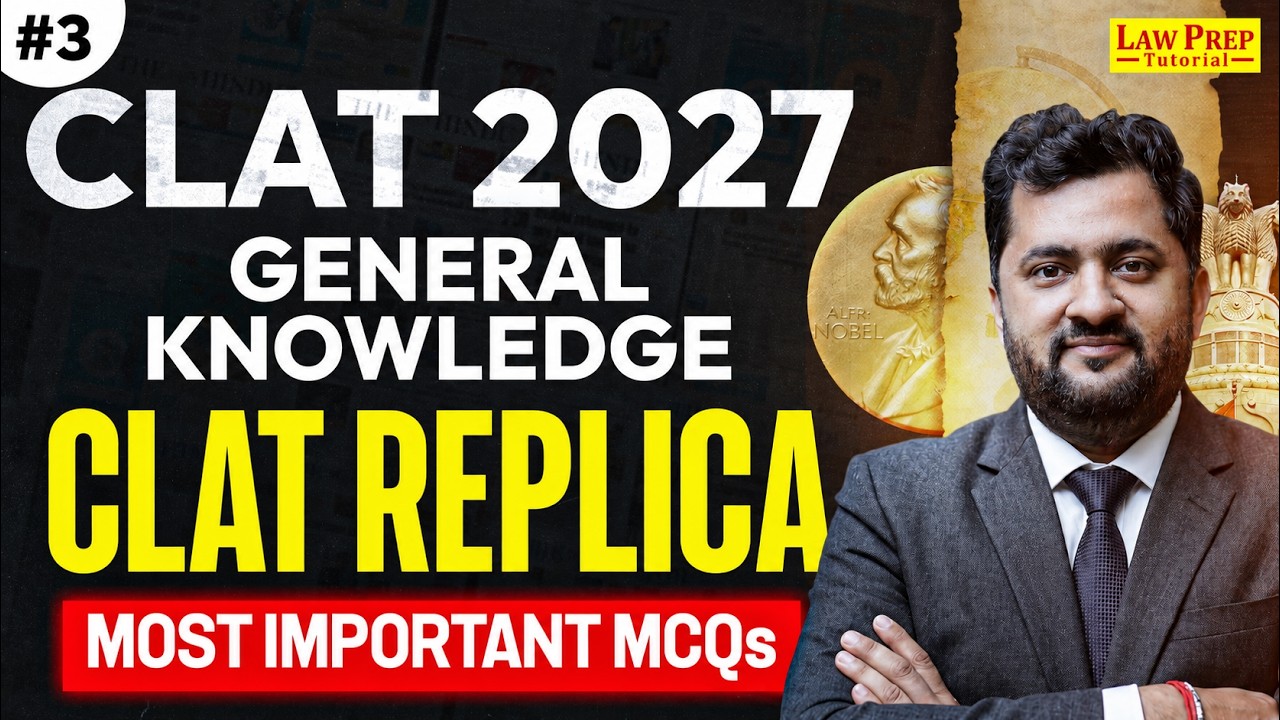 CLAT 2027 GK MCQs | Most Expected Questions | Exam-Level Practice | Replica #3