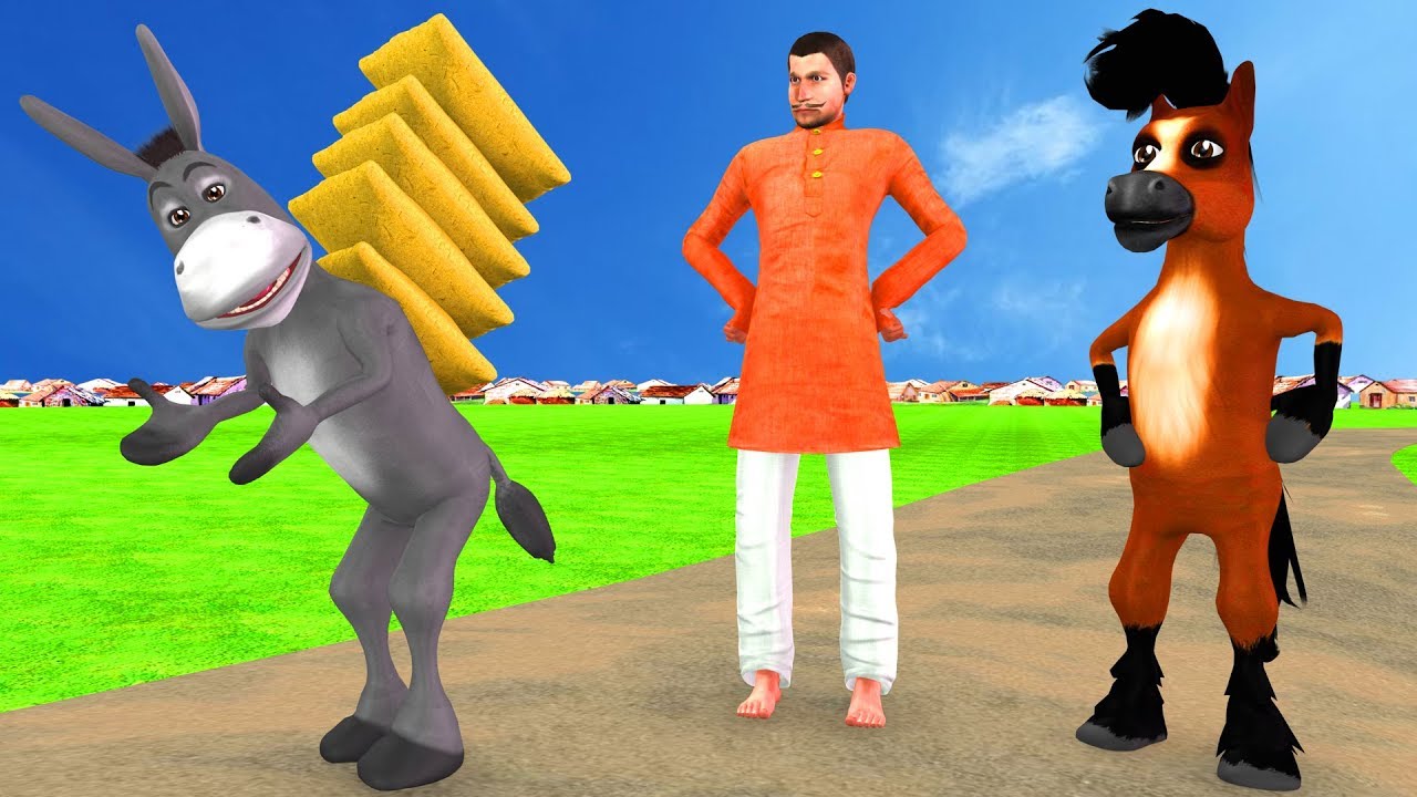 Donkey and Greedy Horse Hindi Kahaniya
