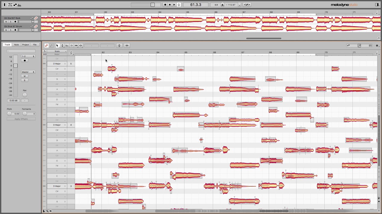 Melodyne 4 : Timing Macro with Electric Guitars