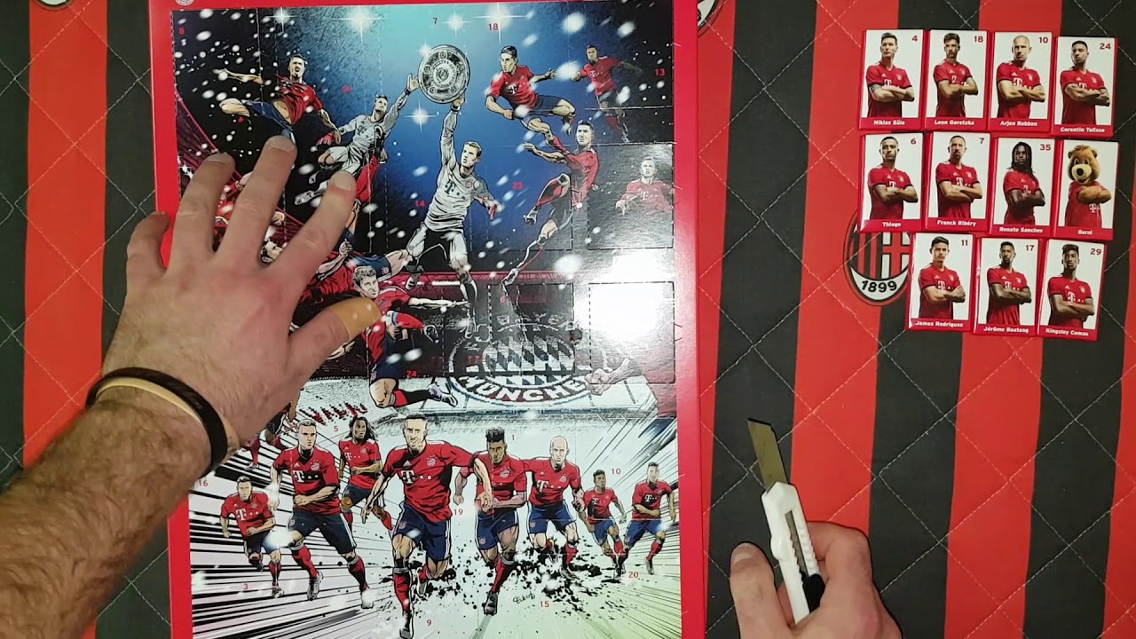 OTWIERAM KALENDARZ ADWENTOWY Z ZESPOŁEM BAYERNU MONACHIUM - GERMANY ADVENTSKALENDER!!!