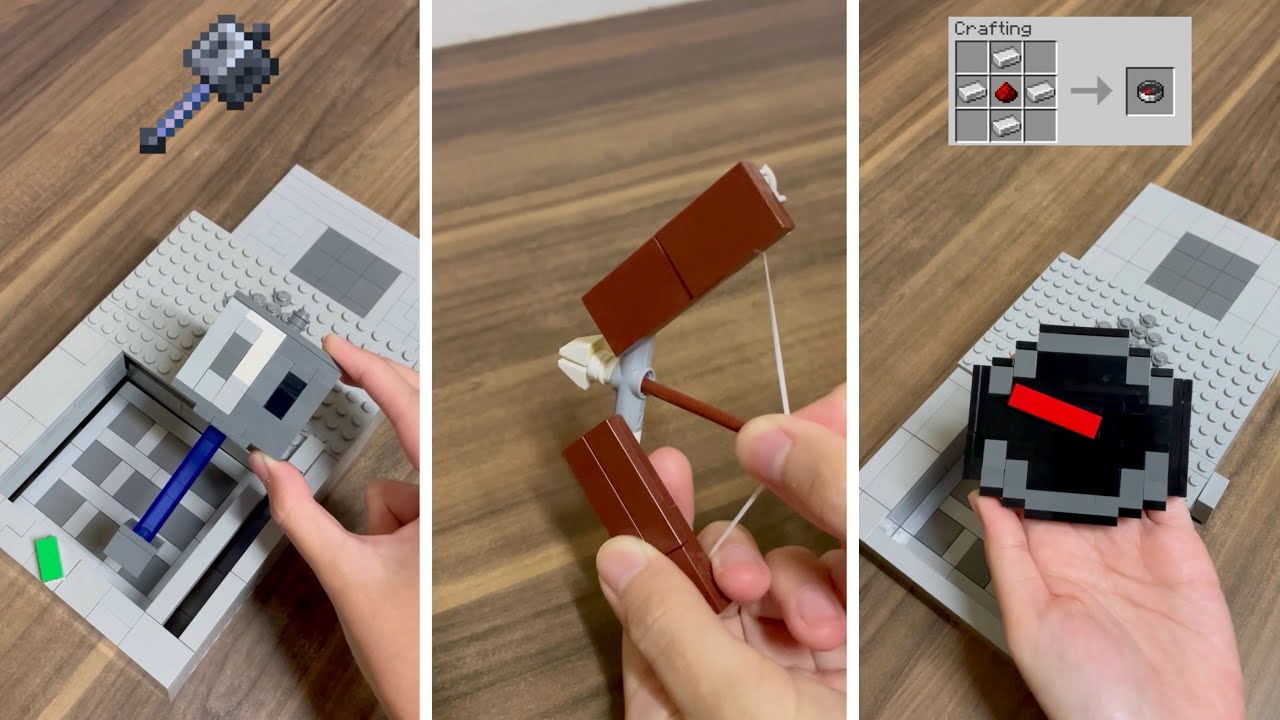 Crafting Minecraft items BUT Lego! 