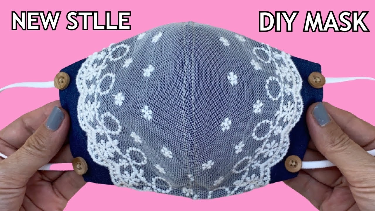 New Style!! Diy Breathable Face Mask With Filter Pocket Easy Sewing Tutorial | Beautiful Lace Mask |
