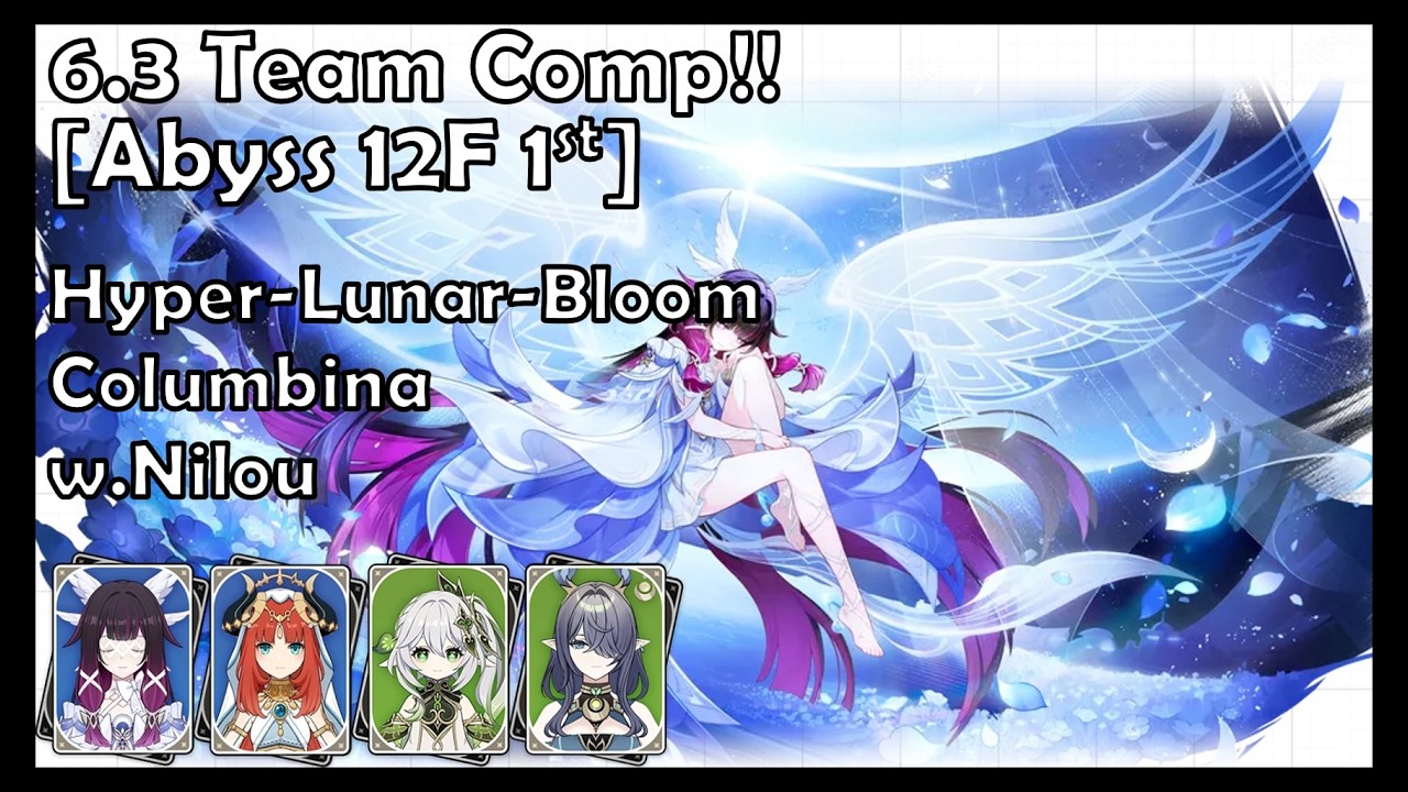 Hyper-Lunar-Bloom Columbina w.Nilou | 6.3 Team comp - Abyss 12F First Half [Genshin impact]