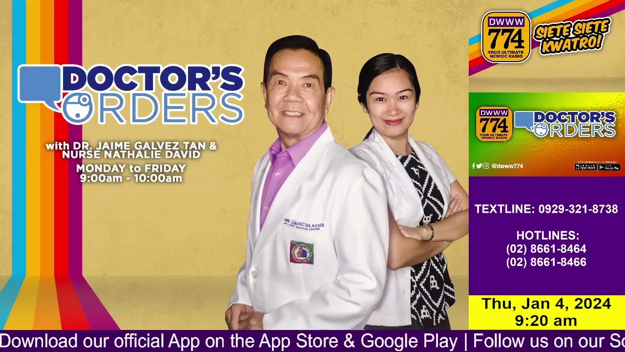 DOCTOR'S ORDERS - JANUARY 4, 2024