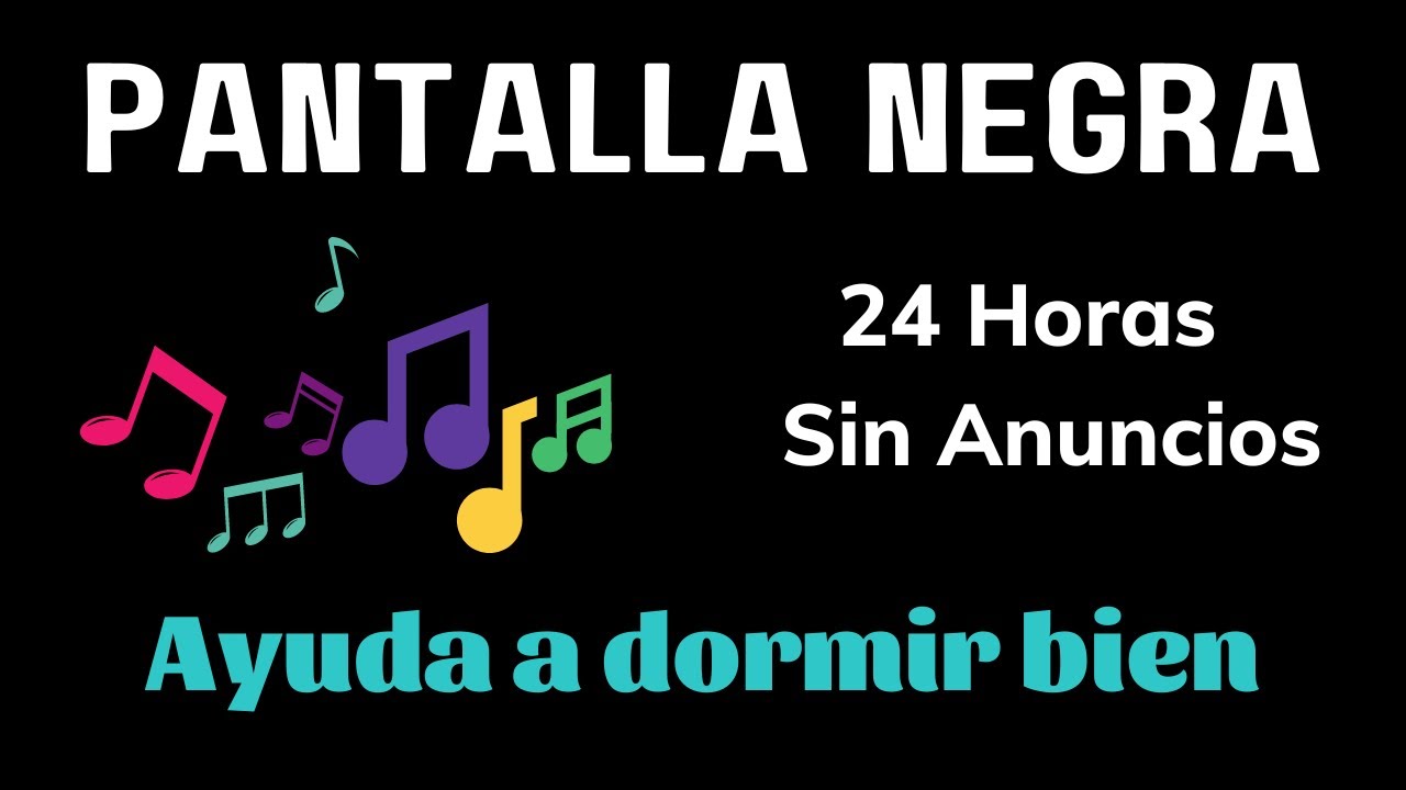 M&uacute;sica relajante cura el insomnio - Ayuda a dormir bien - Pantalla negra, 24 horas