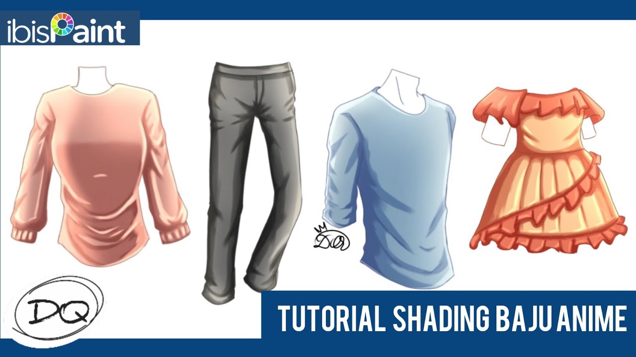 Tutorial SHADING Baju Anime di ibis Paint X  untuk PEMULA | how to shade anime clothes