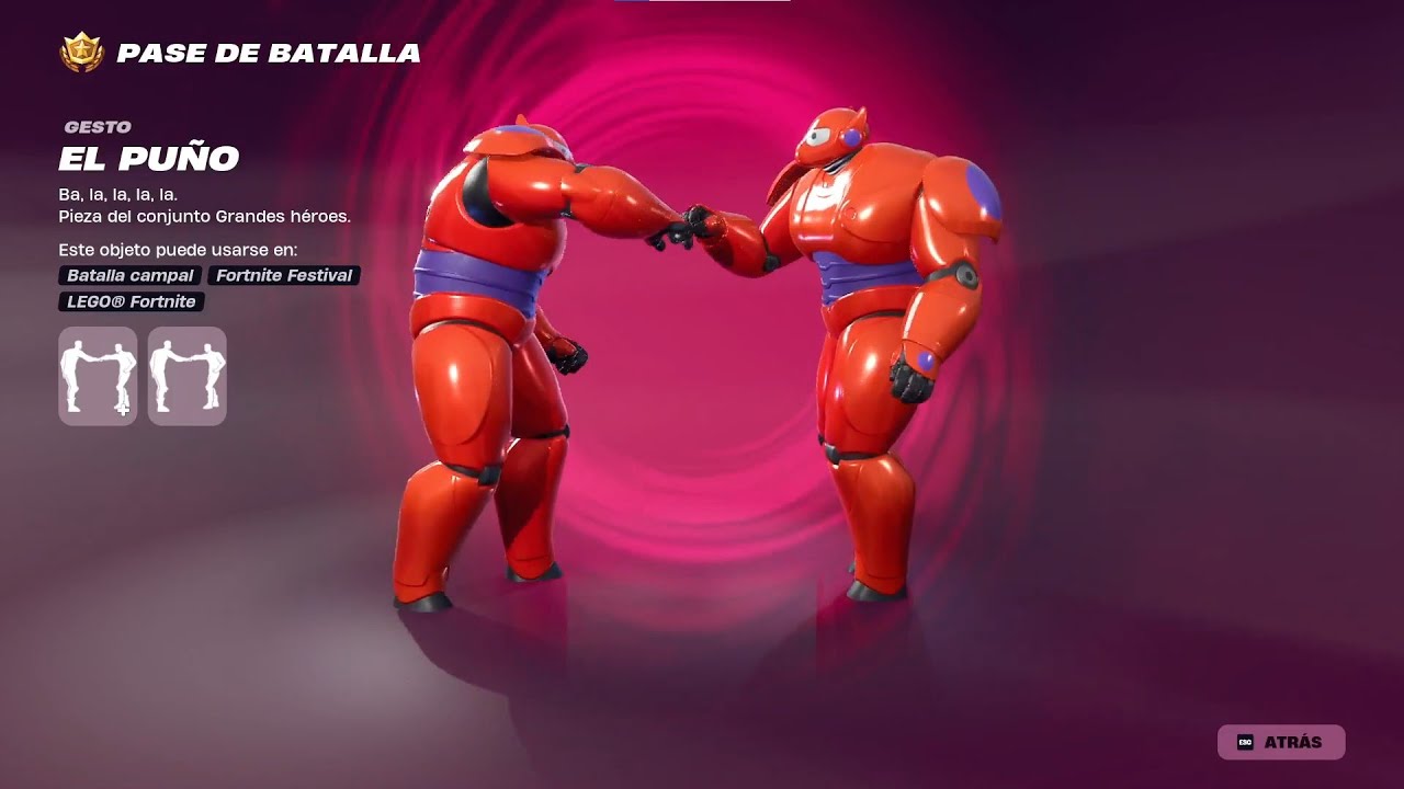 NUEVO BAILE y SKIN de *BAYMAX* (BIG HERO 6) en FORTNITE CAPÍTULO 6...! (Estilo, Pico, Ala Delta,..)