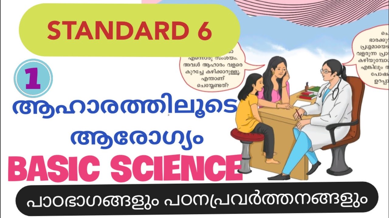 CLASS 6 | BASIC SCIENCE | SCERT |UNIT 1| ആഹാരത്തിലൂടെ ആരോഗ്യം |New Text book|Malayalam Medium |