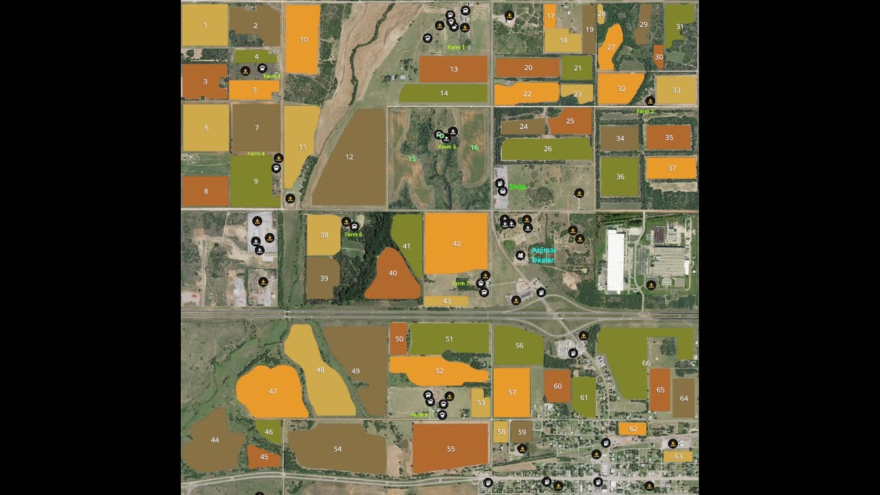 Oklahoma 4x map | Farming Simulator 19 | Map flyover