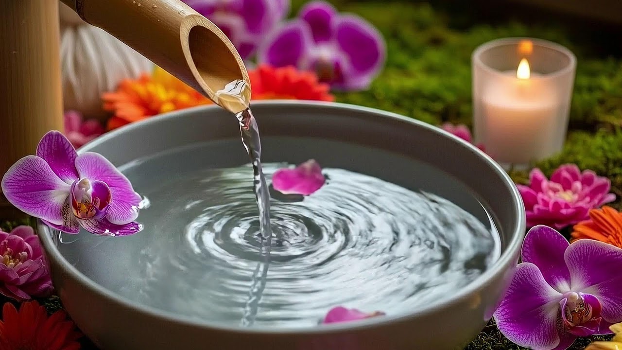 Relaxing Piano Music with River Sounds for Stress Relief