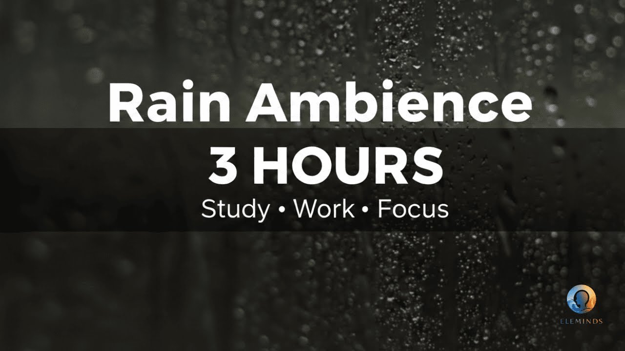 Rain on Window (3 Hours) 🌧 Calm Rain Ambience for Focus, Reading & Sleep