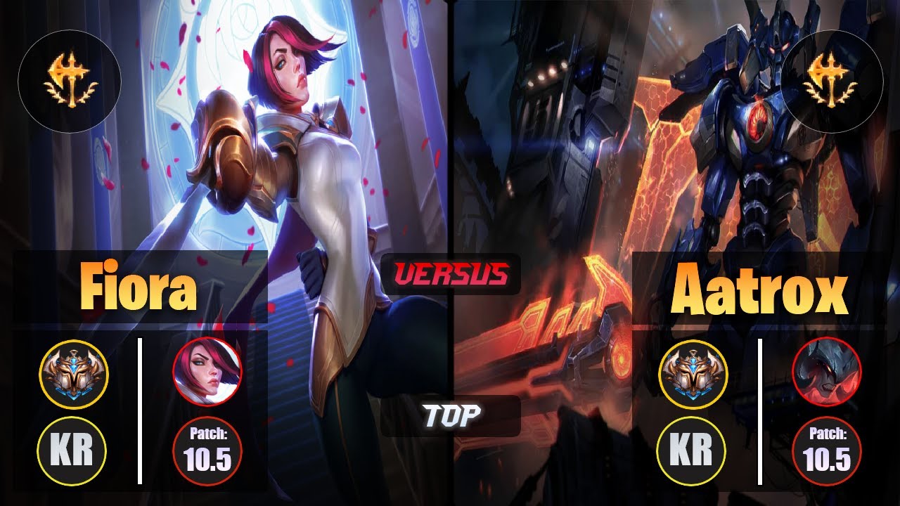 Challenger FIORA [Conqueror] (Top) VS  AATROX - Challenger KR Patch 10.5