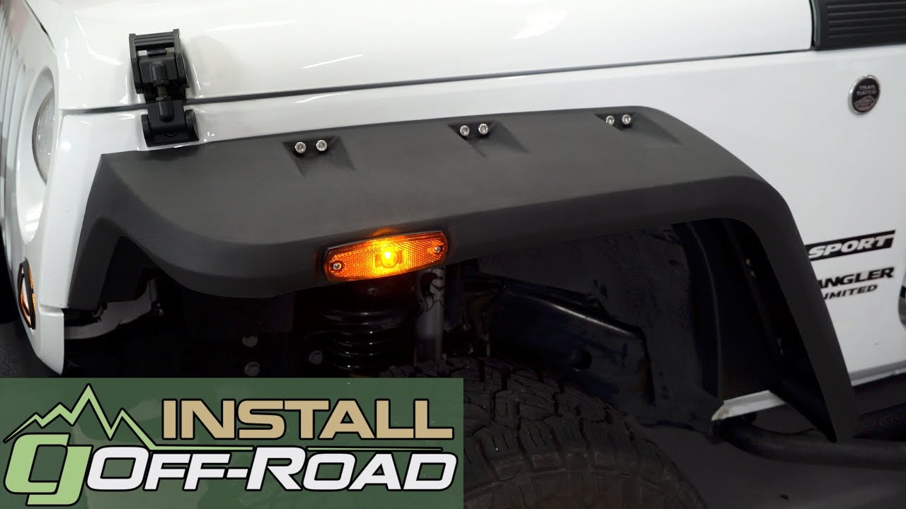 Jeep Wrangler JK Rugged Ridge Hurricane Fender Flare Kit Textured Black 2007-2018 Installation