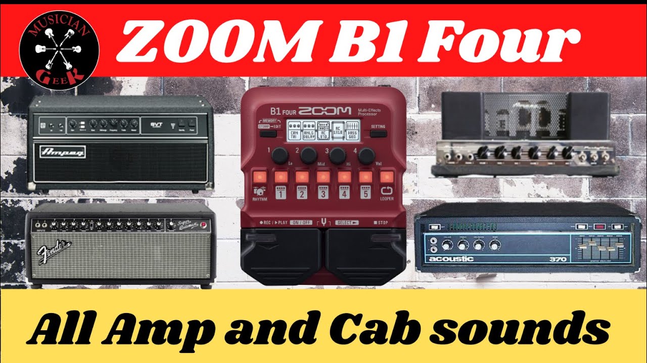 Усильте свой бас с помощью ZOOM B1 Four: исследуйте все звуки усилителей и кабинетов