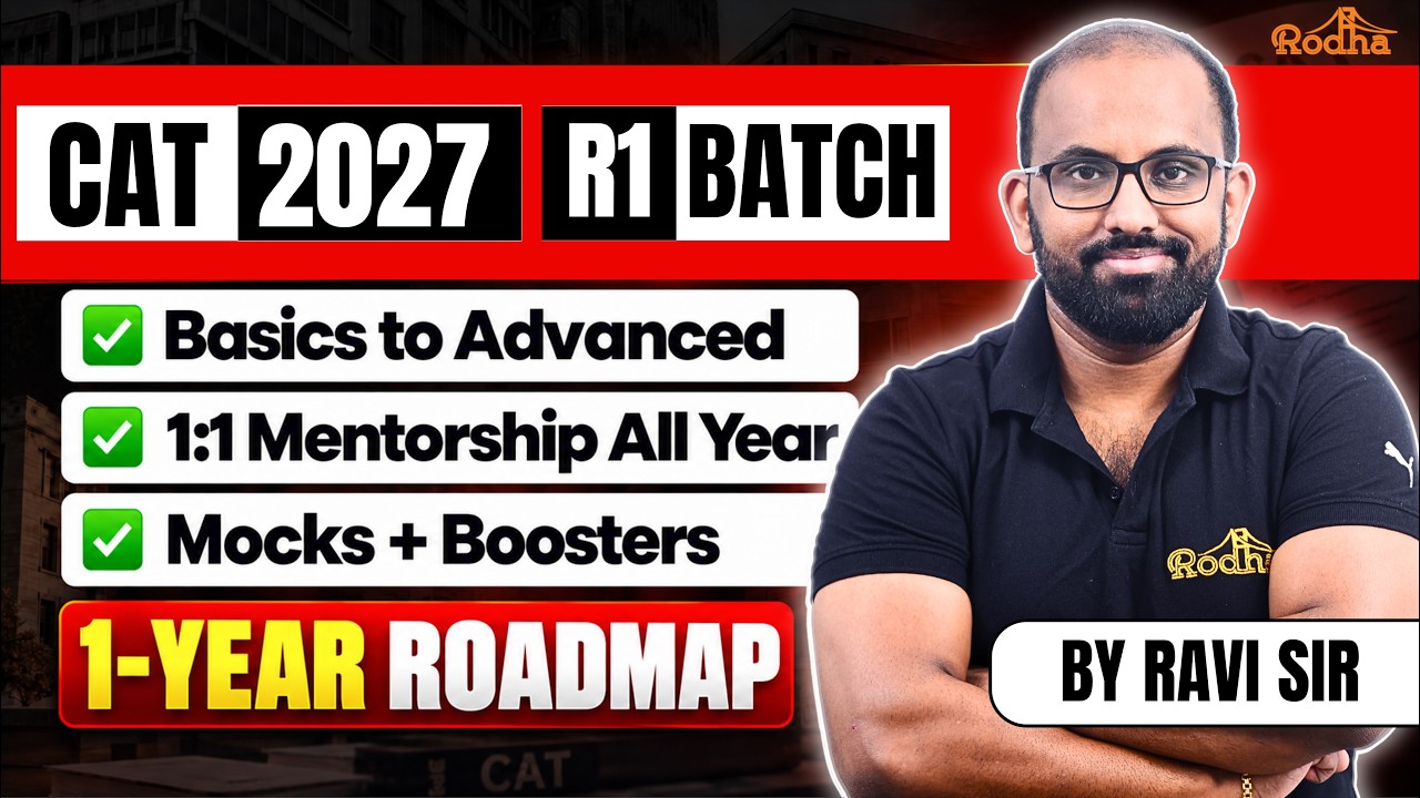 CAT 2027 Preparation: R1 Batch Launch | Complete Details | Roadmap & Strategy | Ravi Sir Rodha