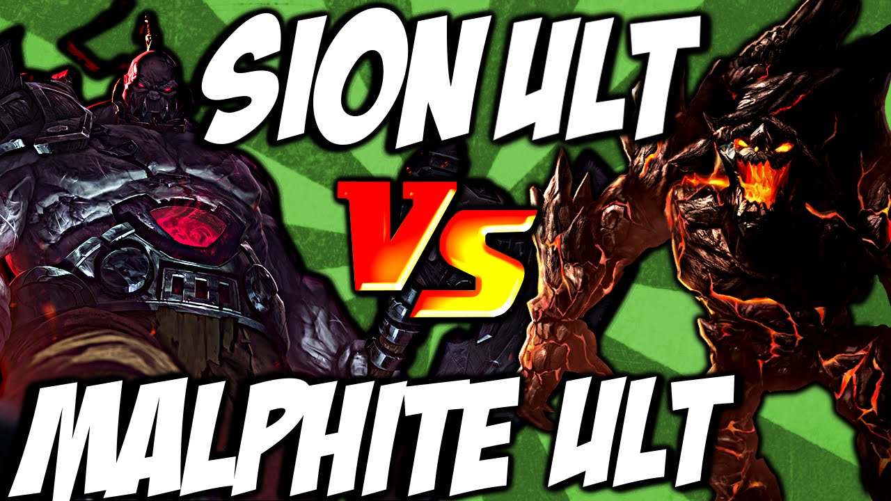 Sion Ult vs Malphite Ult - Unstoppable Onslaught vs Unstoppable Force by LoL Clash & Combo #lolclash