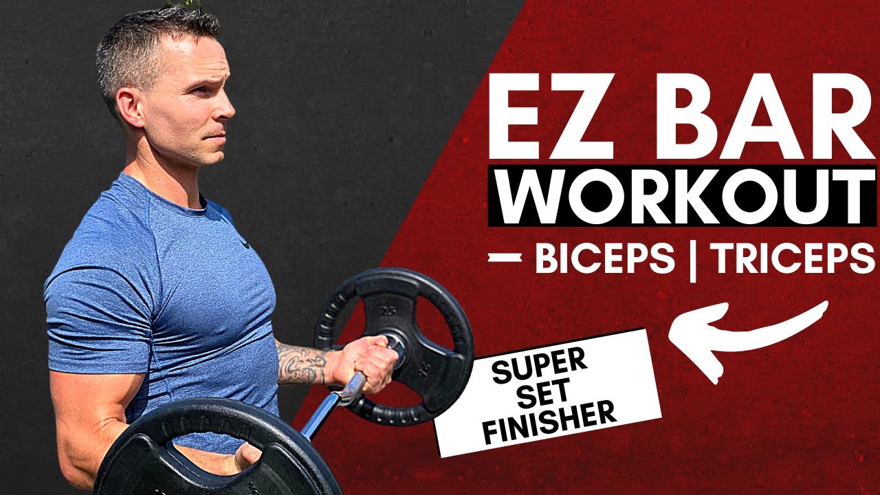 EZ BAR WORKOUT at HOME | BICEPS & TRICEPS | (EZ BAR EXERCISES)