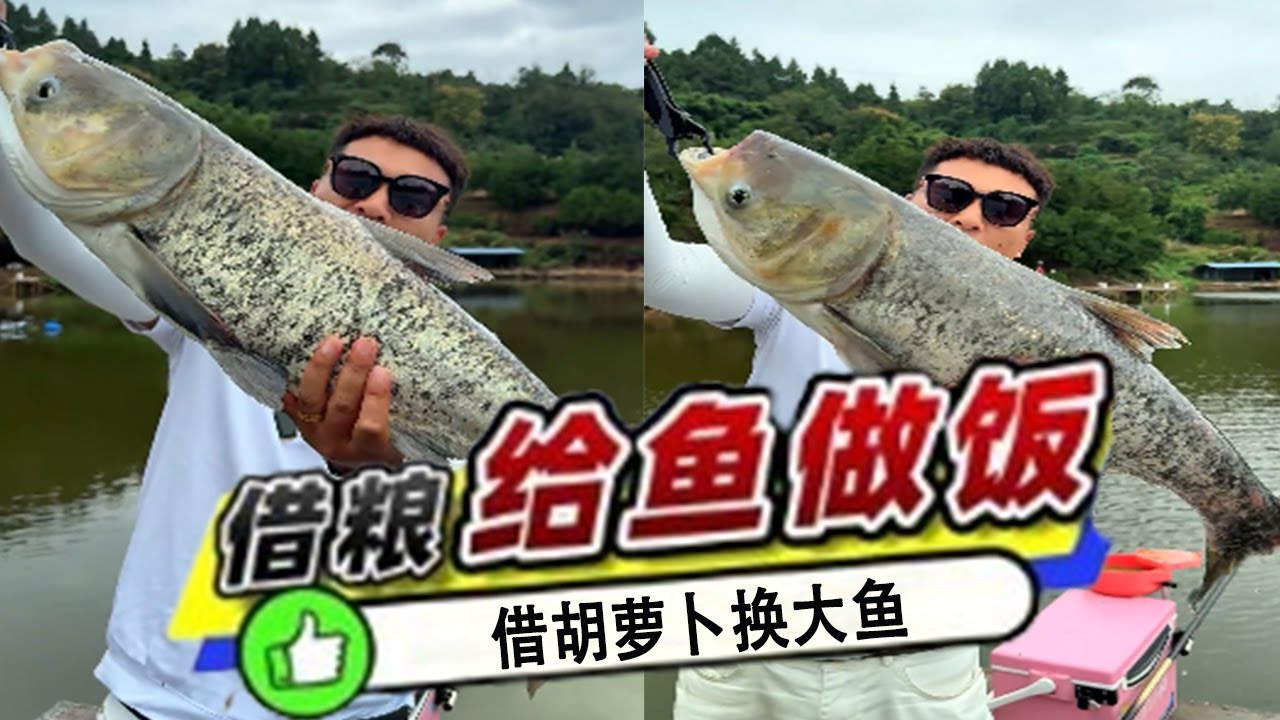 沒魚餌借胡蘿蔔，反手釣上大魚直接上門感謝#吳天宇在路上  #原來釣魚才是運動頂流#釣魚