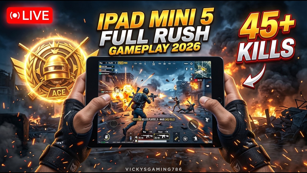 iPad Mini 5 Handcam Gameplay 2026 | PUBG Mobile Smooth + Extreme Test & Sensitivity
