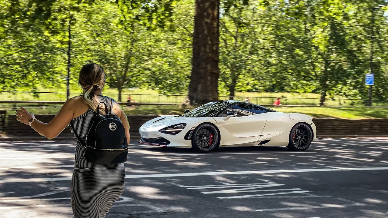LOUD McLaren 720S SCARES GIRL!!