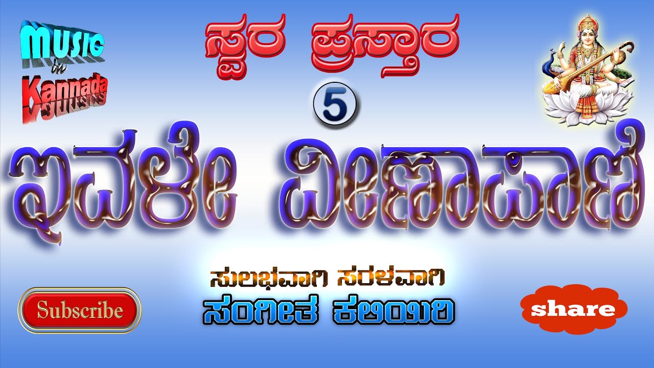 Ivale veena paani | ಇವಳೇ ವೀಣಾಪಾಣಿ | Swara prastara | @MusicInKannada