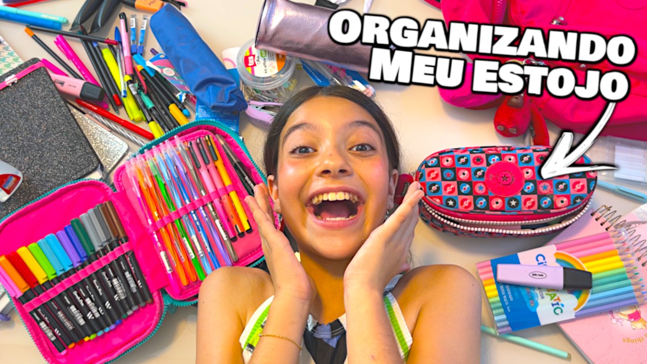 MEU MATERIAL ESCOLAR 2024 - ORGANIZANDO MEU ESTOJO ✨📚 - Anny - Família Anny e eu Family