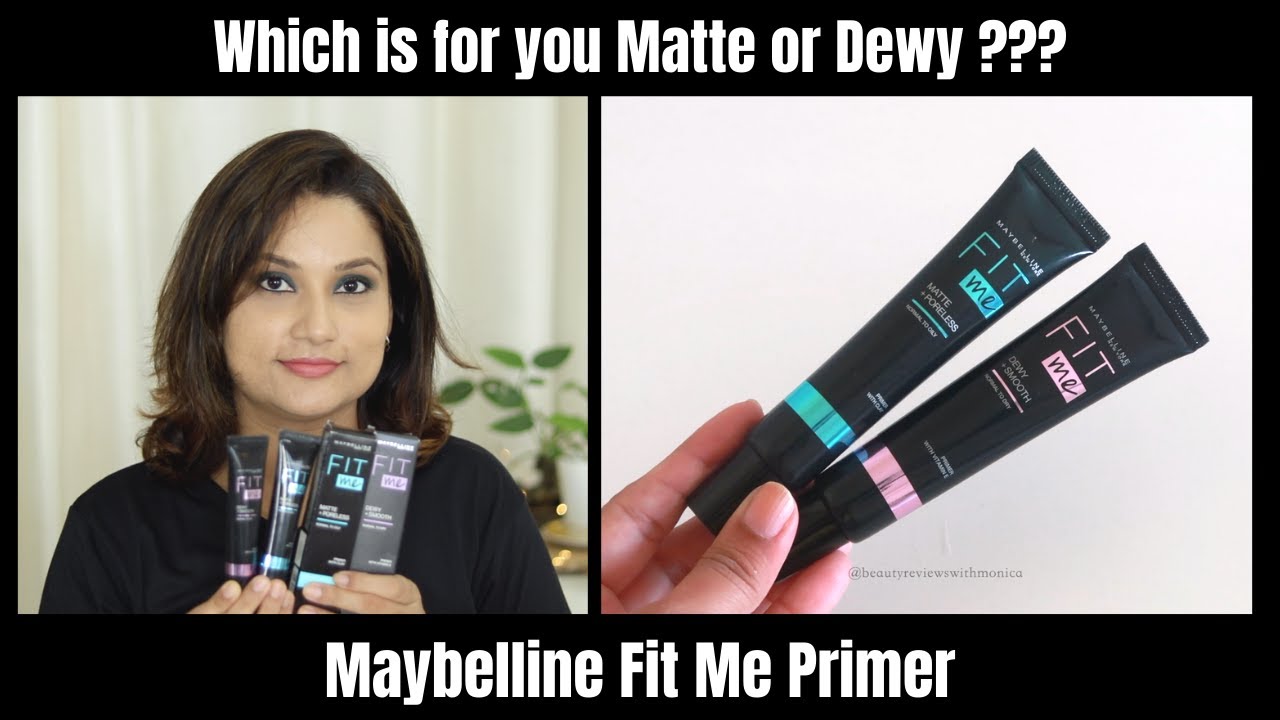 Maybelline Fit Me Primer - Matte Poreless & Dewy Smooth Demo & Review