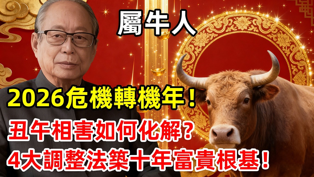 【老邵說生肖】屬牛人2026危機轉機年！丑午相害如何化解？4大調整法築十年富貴根基！# 生肖牛 #屬牛人 #2026 年運勢 #馬年 #丙午年 #生肖命理