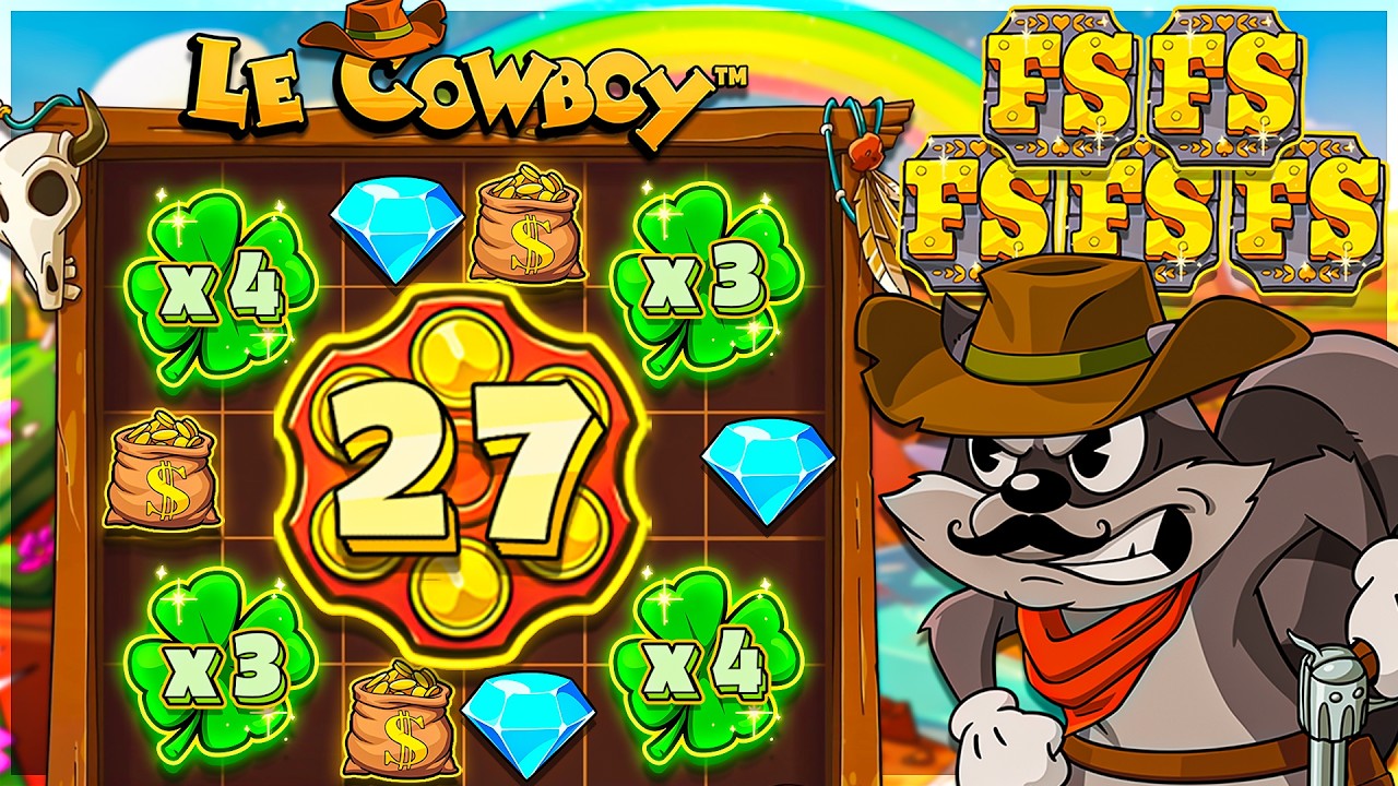 27 пуль на игровом автомате LE COWBOY!! (5 бонусных символов Scatter)