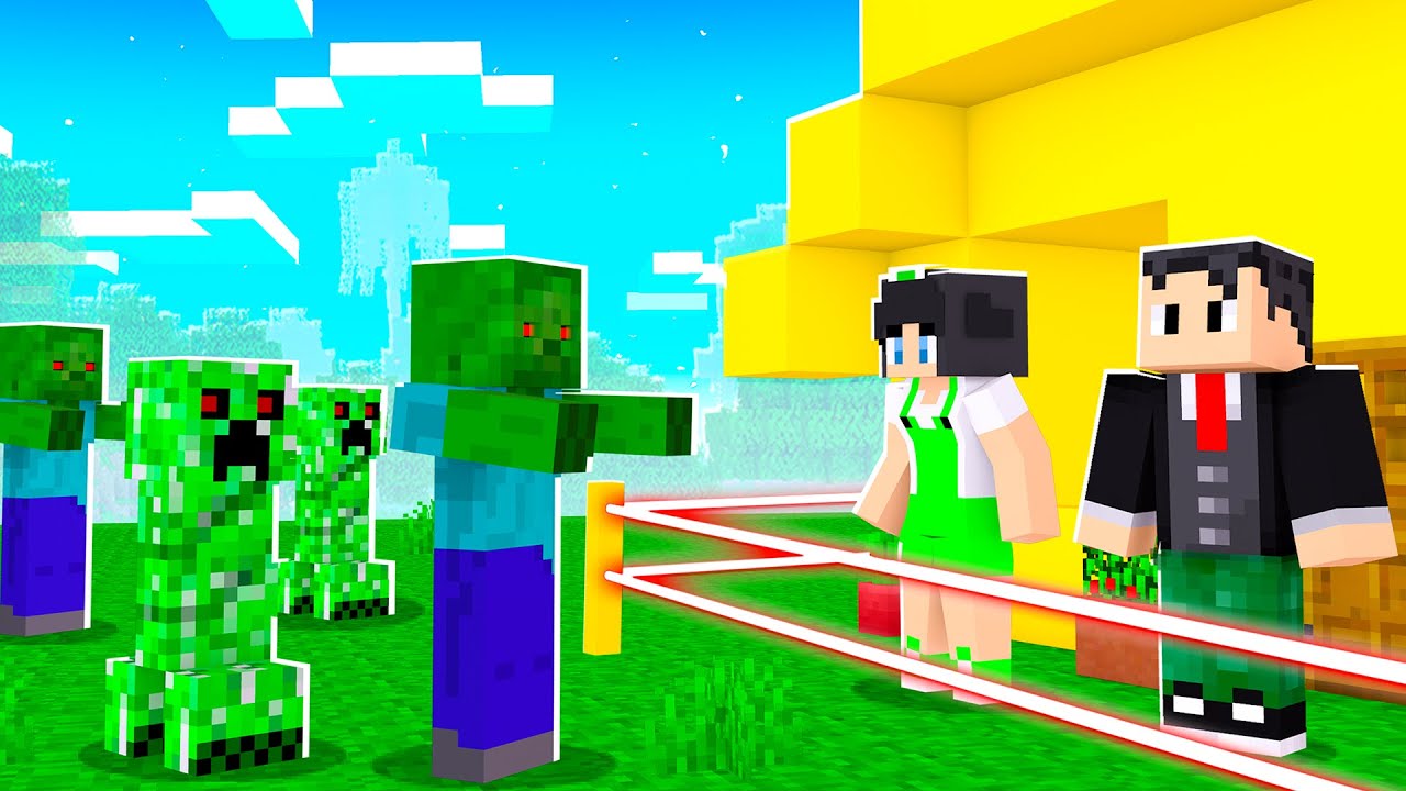 TROLLAGENS COM LASER NA CASA DO MINECRAFT