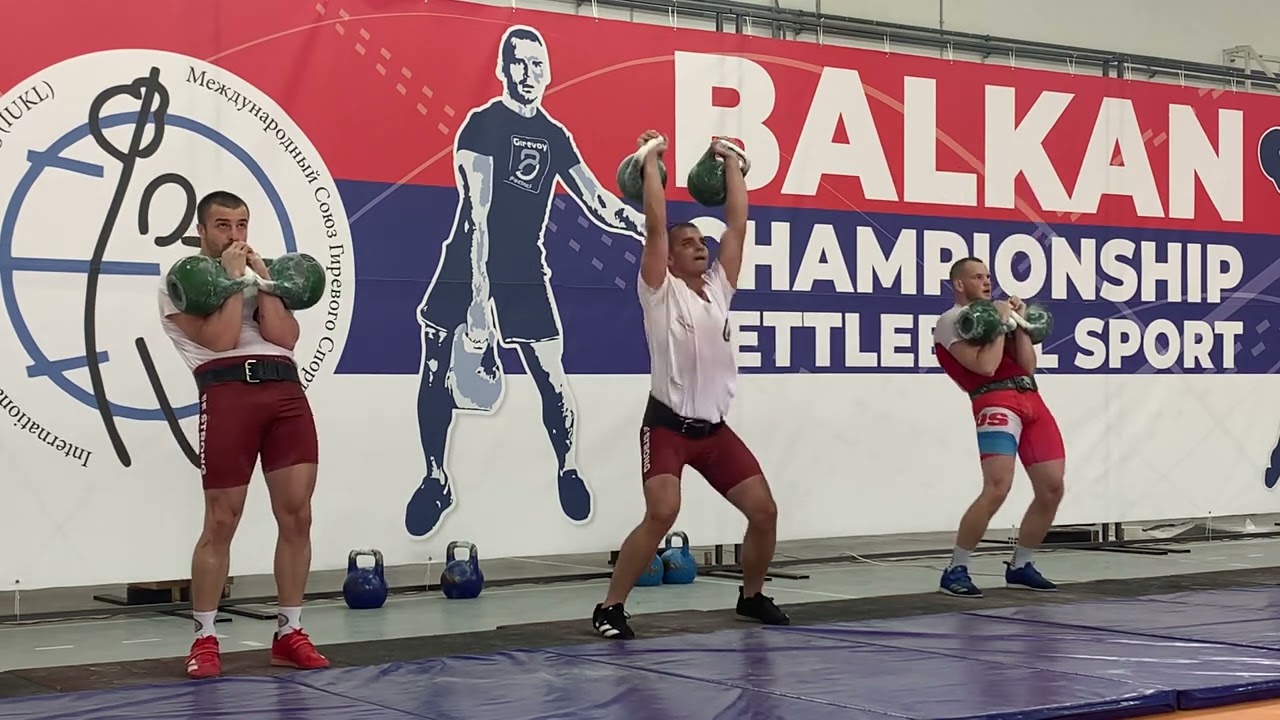 IUKL Balkan Championship 2024 - 10 min Jerk 2x24kg Flight 3 - Nikolov - Kramarski - Malikov