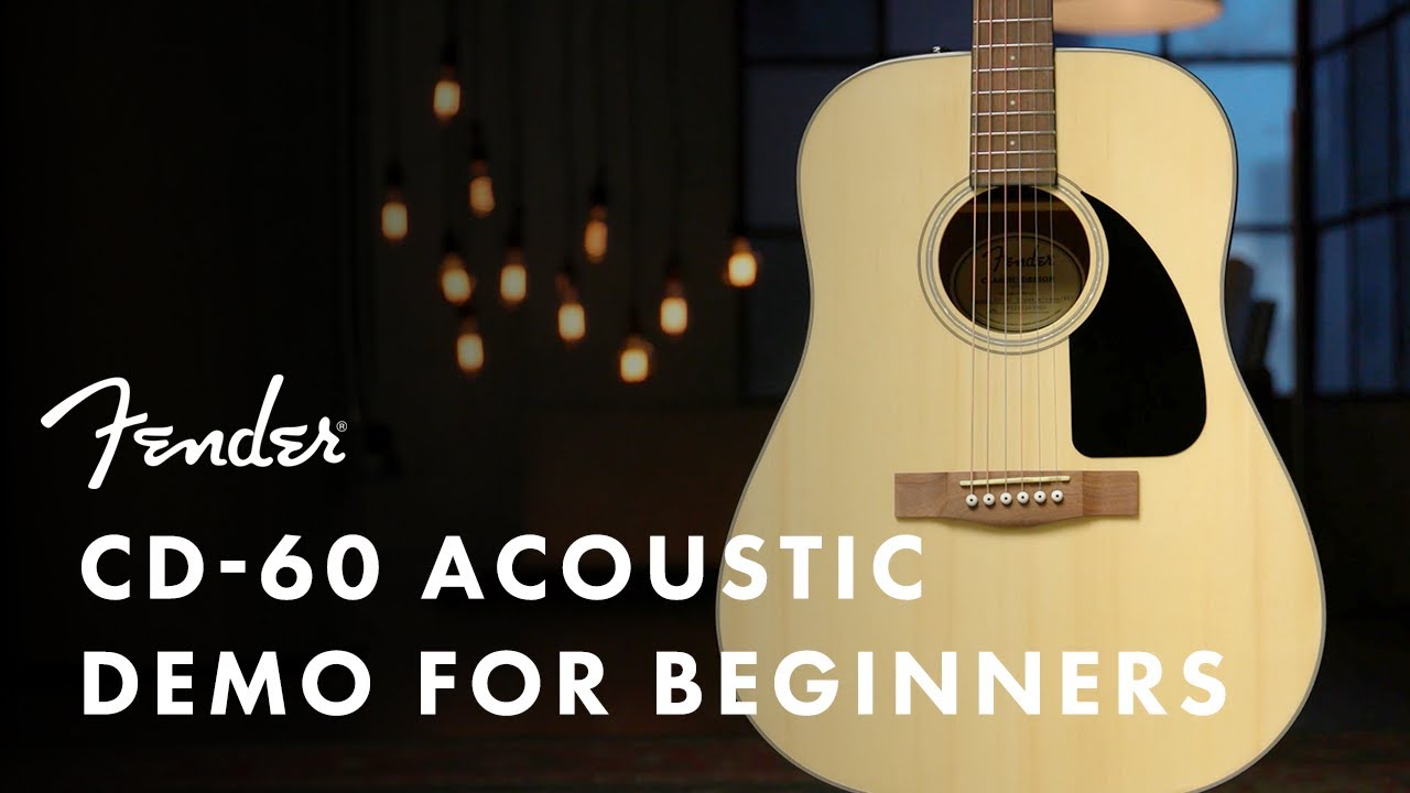 Демонстрация акустической гитары Fender CD60 для начинающих | Fender