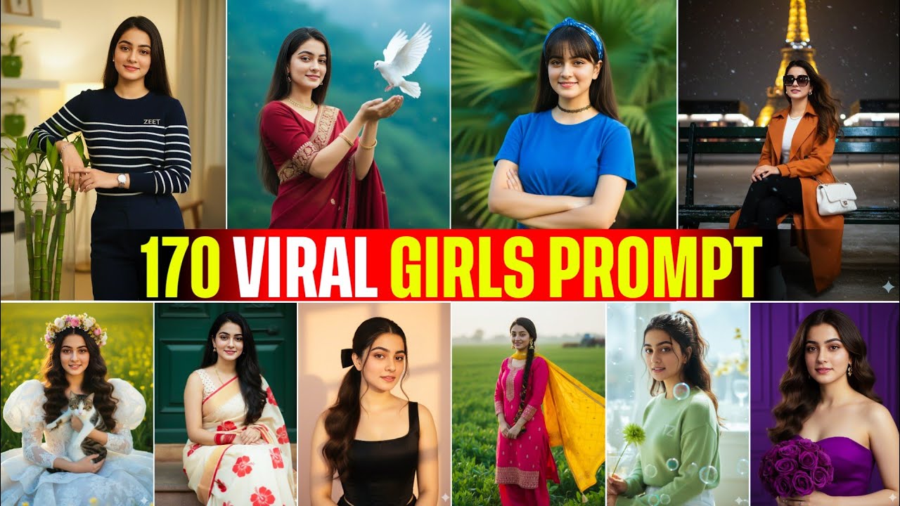TOP 170 NEW GOOGLE GEMINI PROMPT FOR GIRL | TRENDING GEMINI AI PHOTO EDITING | AI PHOTO KAISE BANAYE