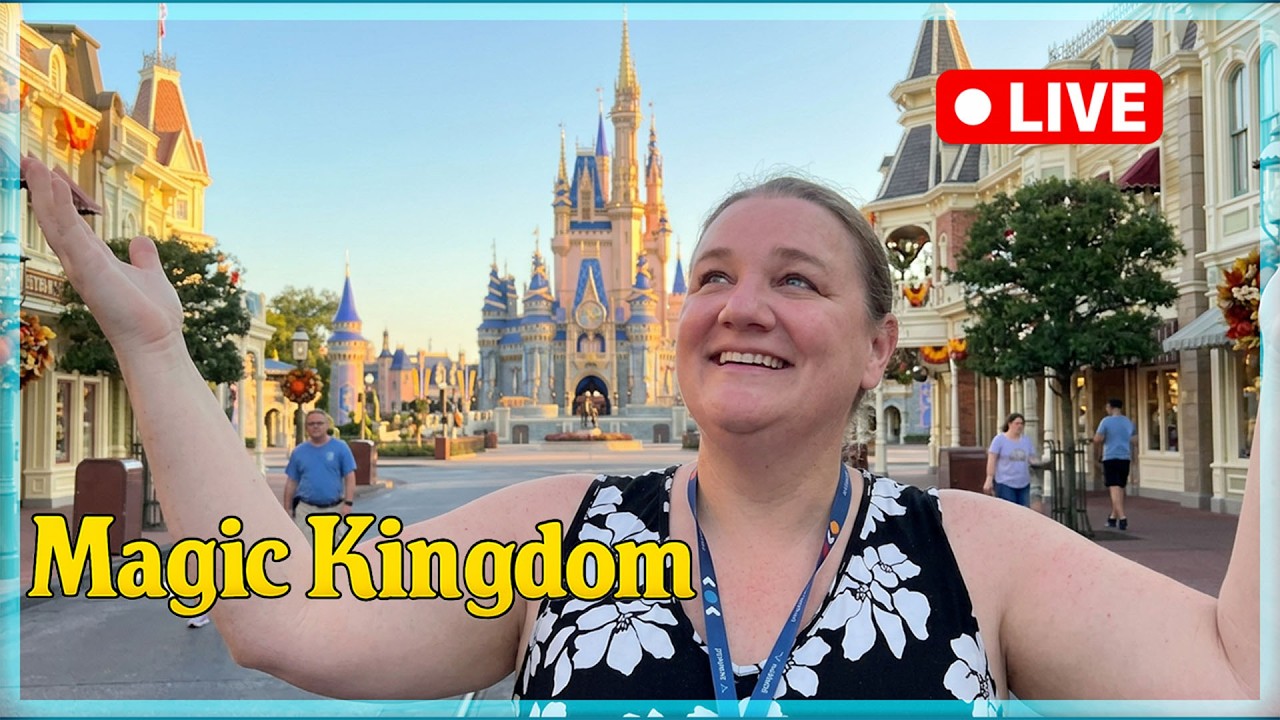 🔴 Disney World LIVE: Magic Kingdom Halloween Season | Mickey Pumpkins, Rides & Parade!