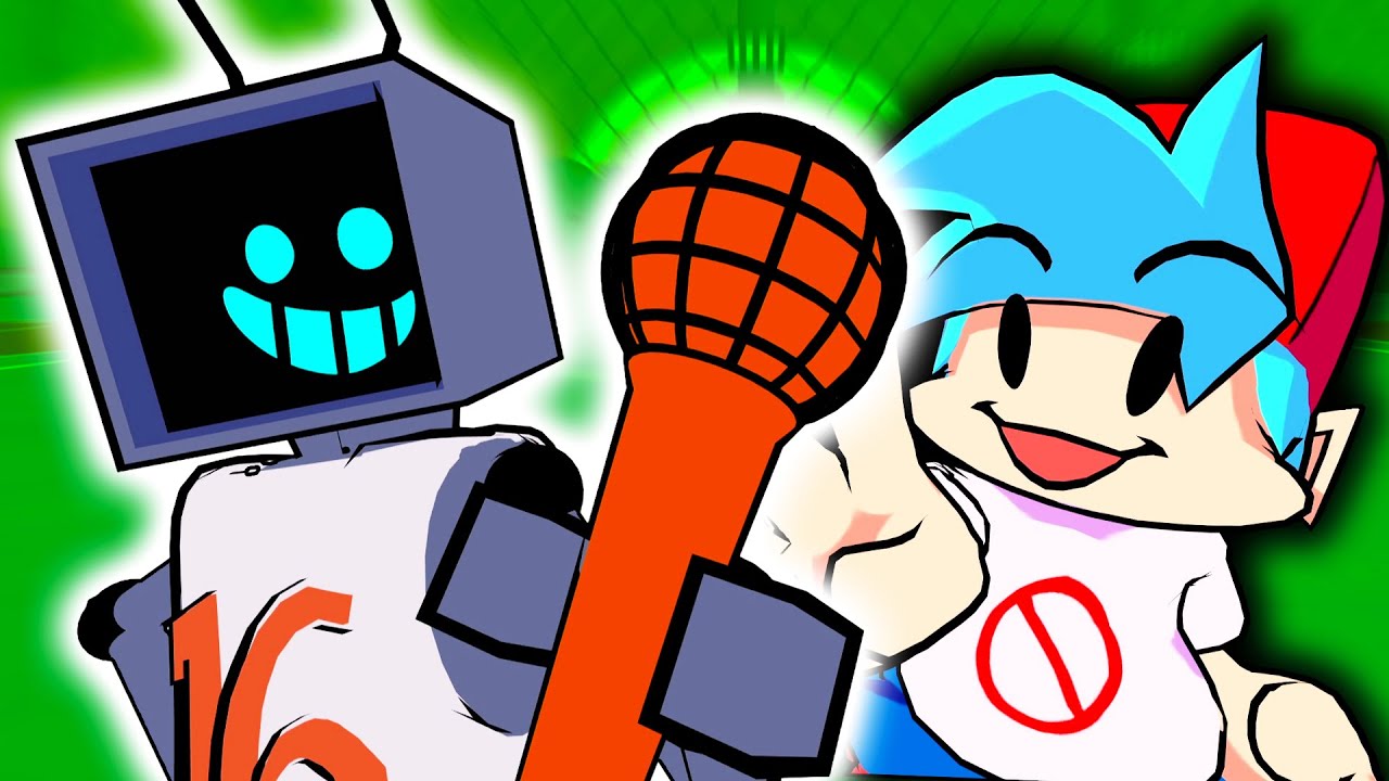 HEX V.S Boyfriend in Friday Night Funkin' VR - (VRChat Rap Battle: Mod - R.A.M, Glitcher)