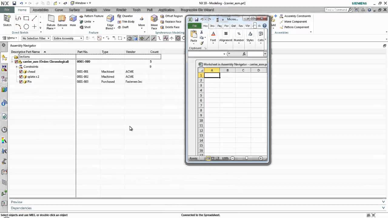 Export to Spreadsheet from Navigator - NX - PROLIM PLM Tip of the Week