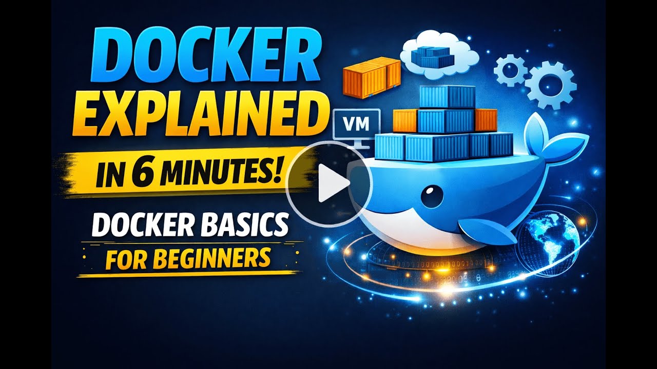 Docker Explained in 6 Minutes | Docker Basics for Beginners