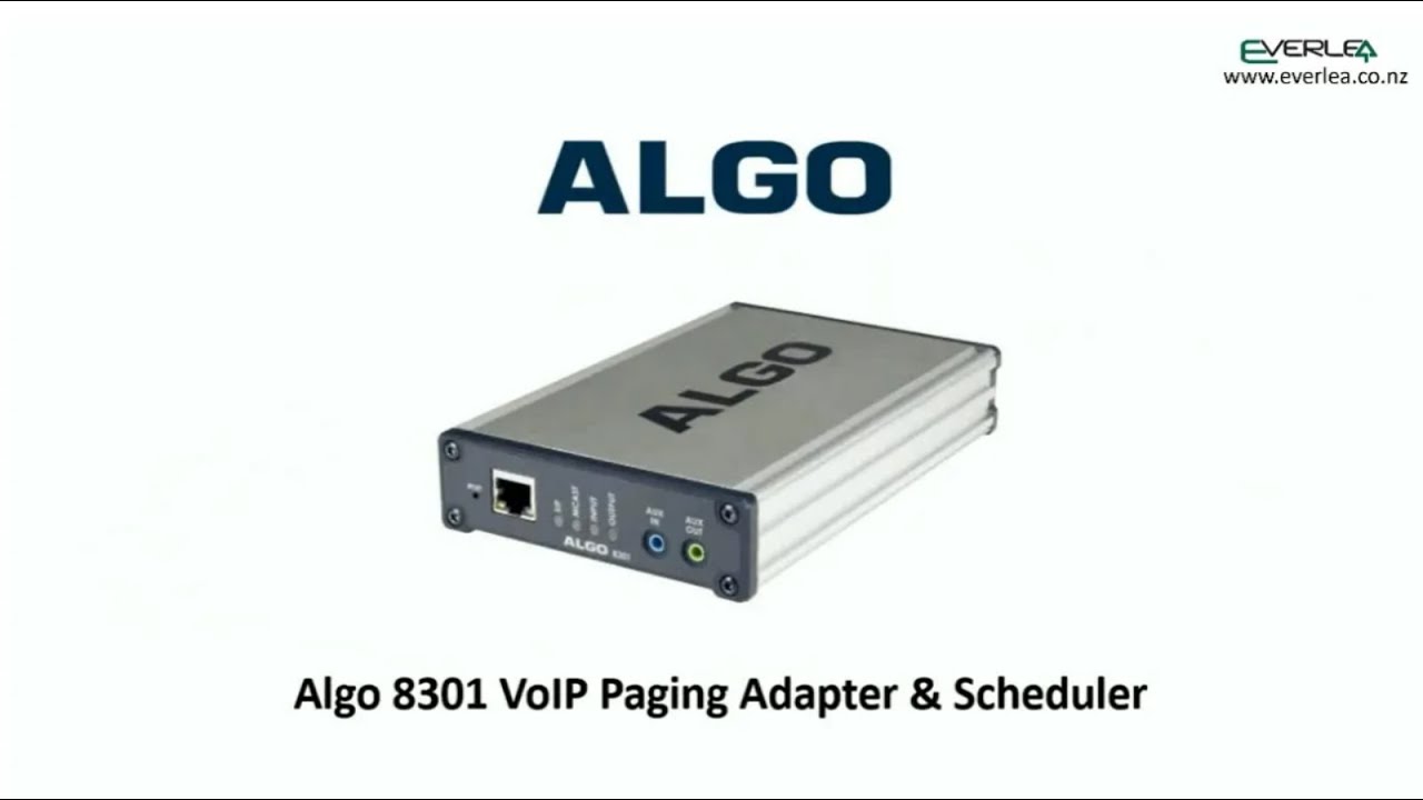 Algo 8301VoIP Paging Interface Schedular