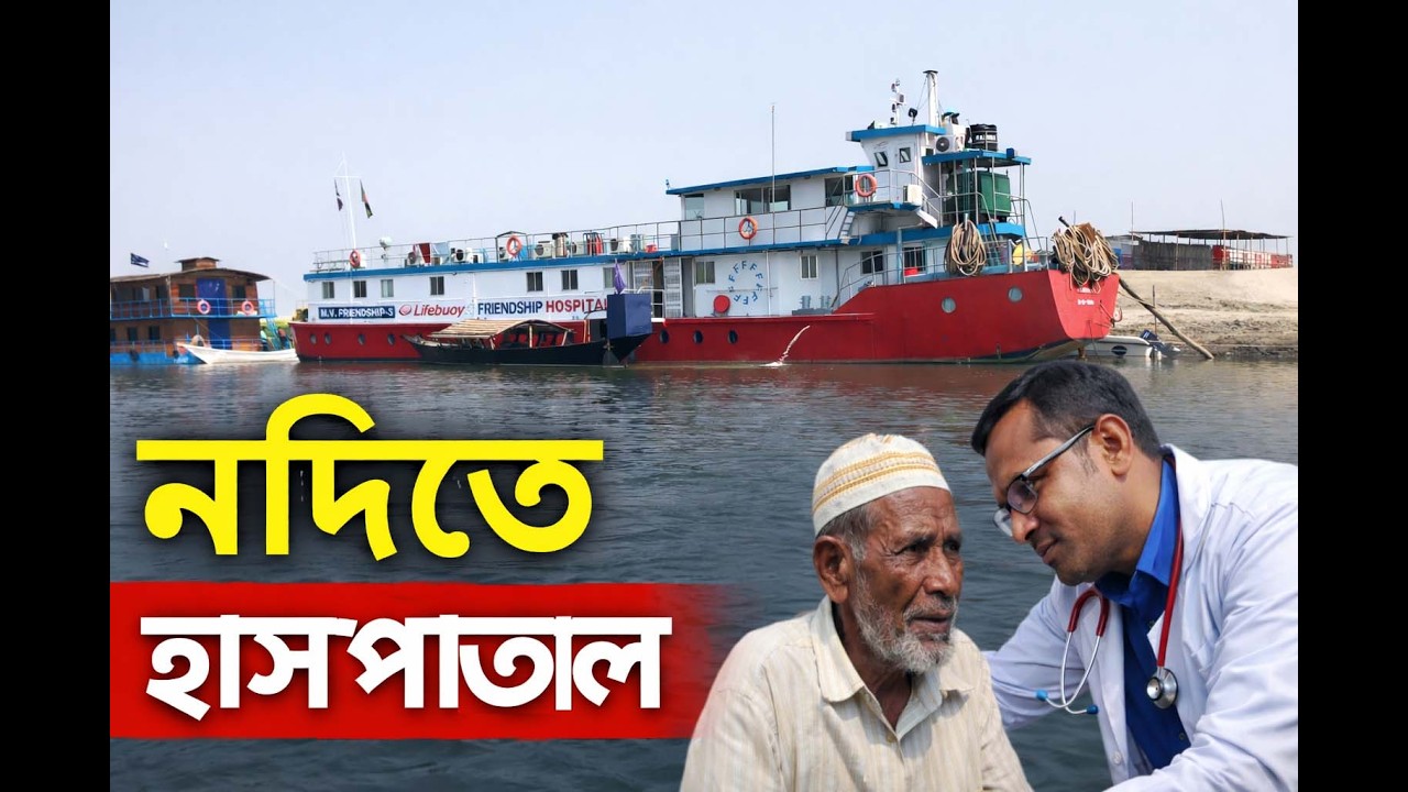 নদীর মাঝেই হাসপাতাল! চরের মানুষ বাঁচাচ্ছে ভাসমান ক্লিনিক 🚑