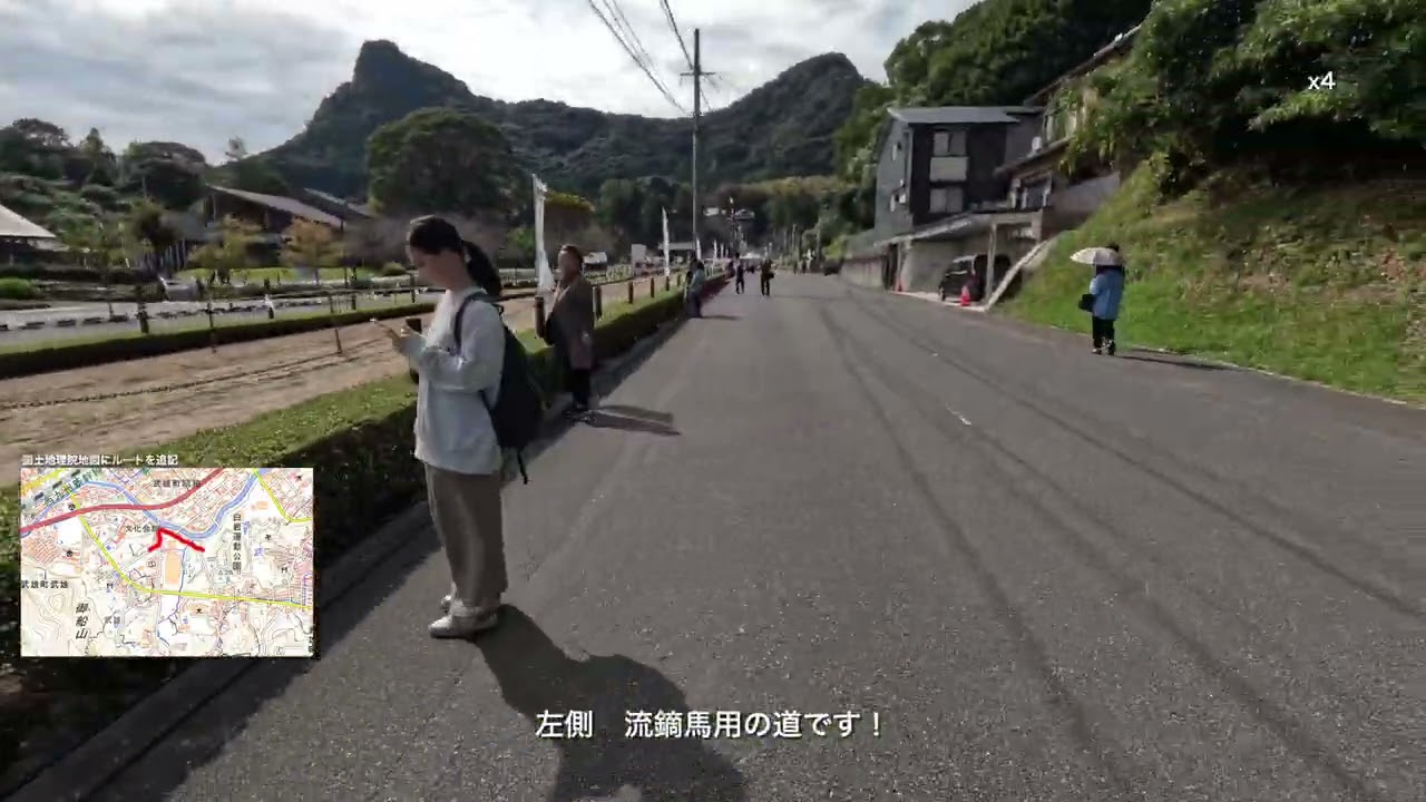 白岩運動公園駐車場から 武雄神社へ 歩く 佐賀県武雄市 12:30　20251023