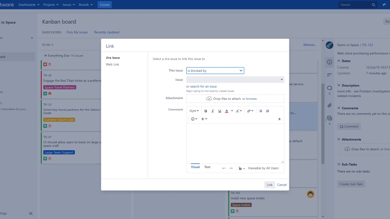 JIRA, How to Link issues