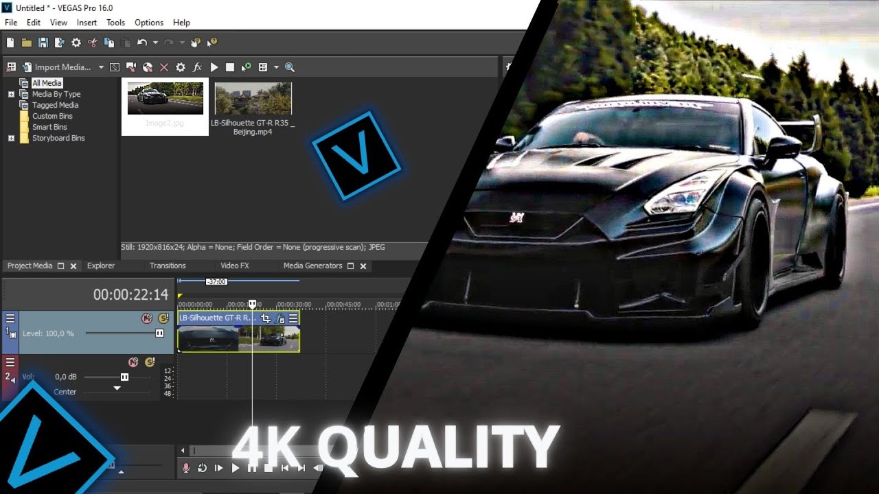TUTORIAL 4K QUALITY SONY VEGAS